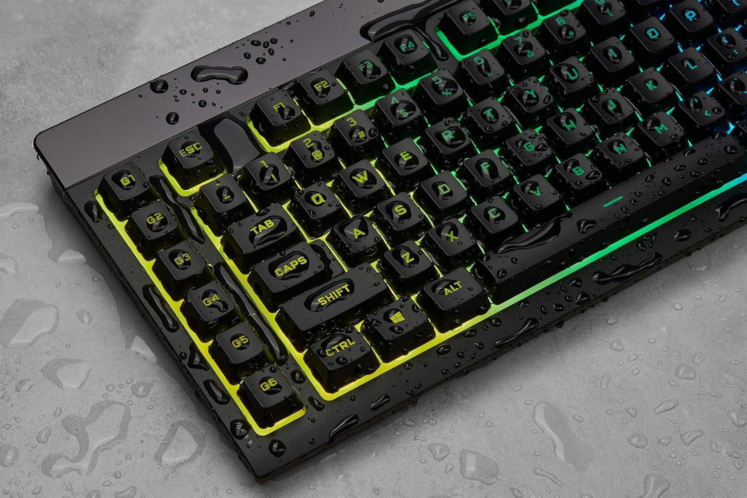 CORSAIR K55 RGB PRO - Dynamic RGB Backlighting - Six Macro Keys with Elgato Stream Deck Software Integration - IP42 Dust and Spill Resistant - Detachable Palm Rest - Dedicated Media and Volume Keys