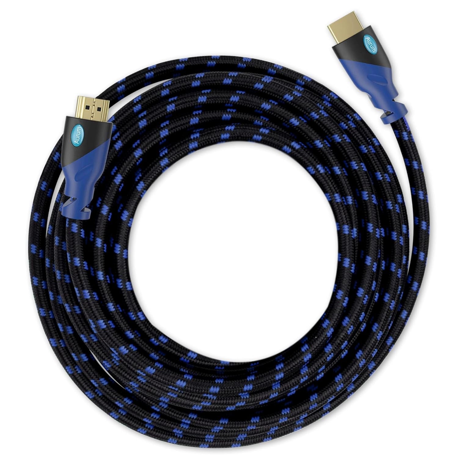 AURUM CABLES 20Ft HDMI Cable 4K@60Hz Ultra HD, High Speed with Ethernet HDMI Cable Braided Nylon & Gold Connectors, ARC, CL3 Rated - Compatible with TV, PC, Monitor, Laptops, PS3, PS5, PS4