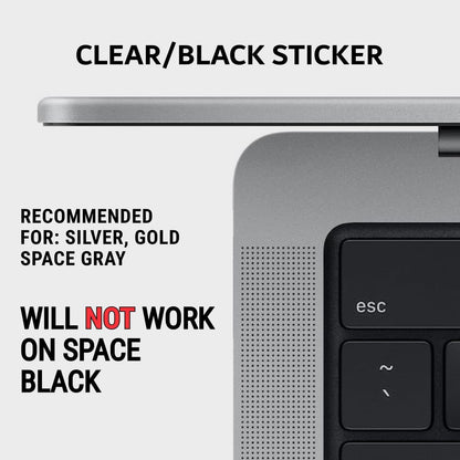 Synerlogic Mac OS Shortcuts Sticker for Air/Pro | Keyboard Stickers for Macos | Laminated Vinyl Macbook Cheatsheet | Macbook Shortcuts 2026 (Clear/Black)