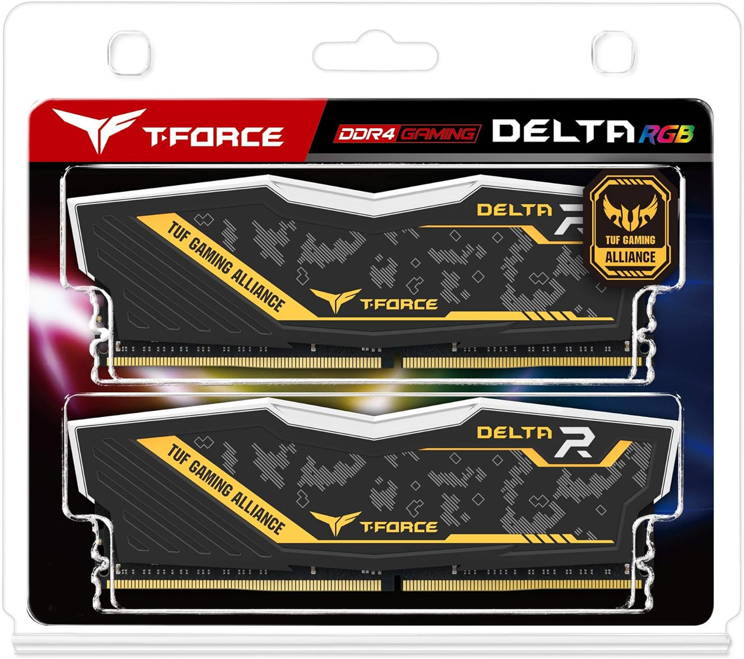 Team Group Delta TUF Gaming RGB 16GB (2x8GB) DDR4 3200MHz RAM - High-Performance Memory for Gamers