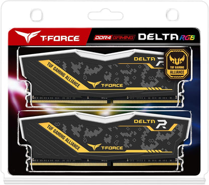 Team Group Delta TUF Gaming RGB 16GB (2x8GB) DDR4 3200MHz RAM - High-Performance Memory for Gamers