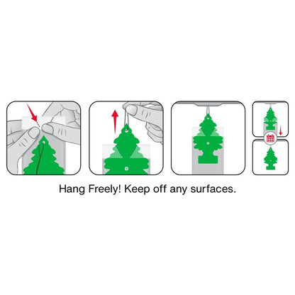 LITTLE TREES Car Air Freshener | Hanging Tree Provides Long Lasting Scent for Auto and Home | Black Ice, 24 Air Fresheners