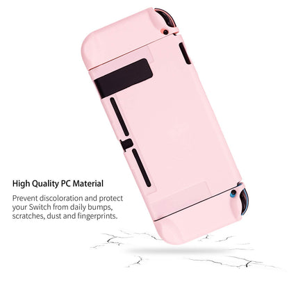 Geekshare Switch Protective Case Slim Cover Case for Switch and Joy Con - Shock-Absorption and Anti-Scratch (Sakura Pink)