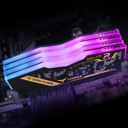 Team Group Delta TUF Gaming RGB 16GB (2x8GB) DDR4 3200MHz RAM - High-Performance Memory for Gamers