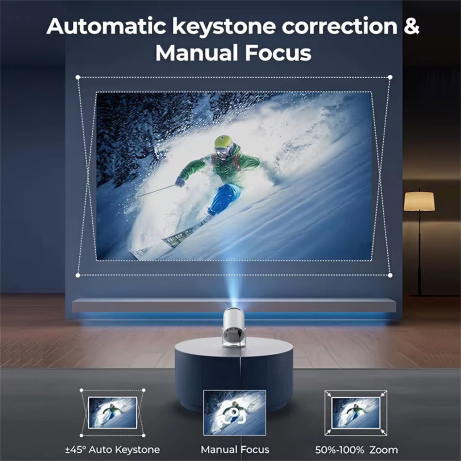 2026 New Outdoor Portable Projector 4K Wifi 1080P 1280*720P HD Home Cinema Video Movies LED Projetor Video Game Projection
