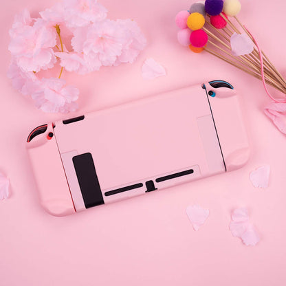 Geekshare Switch Protective Case Slim Cover Case for Switch and Joy Con - Shock-Absorption and Anti-Scratch (Sakura Pink)