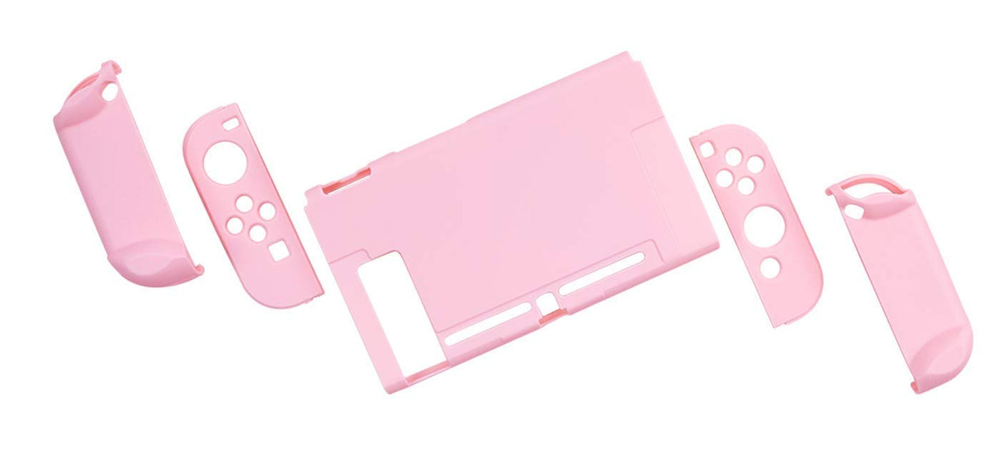 Geekshare Switch Protective Case Slim Cover Case for Switch and Joy Con - Shock-Absorption and Anti-Scratch (Sakura Pink)