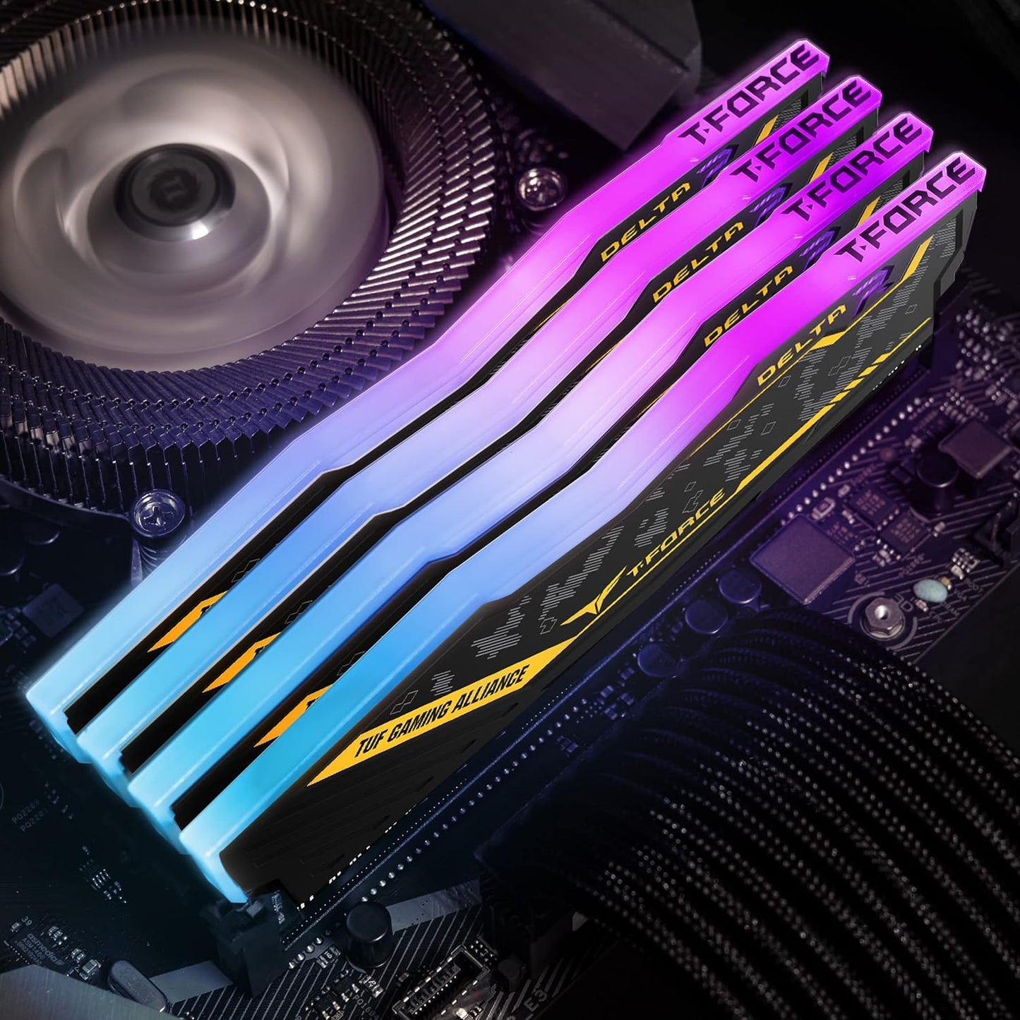 Team Group Delta TUF Gaming RGB 16GB (2x8GB) DDR4 3200MHz RAM - High-Performance Memory for Gamers