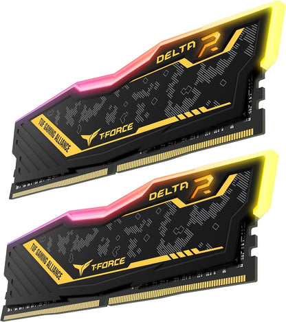 Team Group Delta TUF Gaming RGB 16GB (2x8GB) DDR4 3200MHz RAM - High-Performance Memory for Gamers
