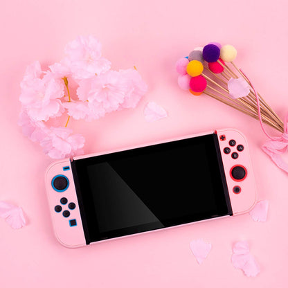 Geekshare Switch Protective Case Slim Cover Case for Switch and Joy Con - Shock-Absorption and Anti-Scratch (Sakura Pink)